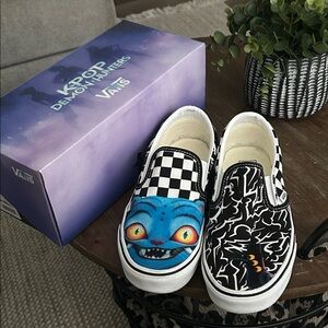 Vans K-Pop Demon Hunters Slip-On Sneakers - Black, White & Blue